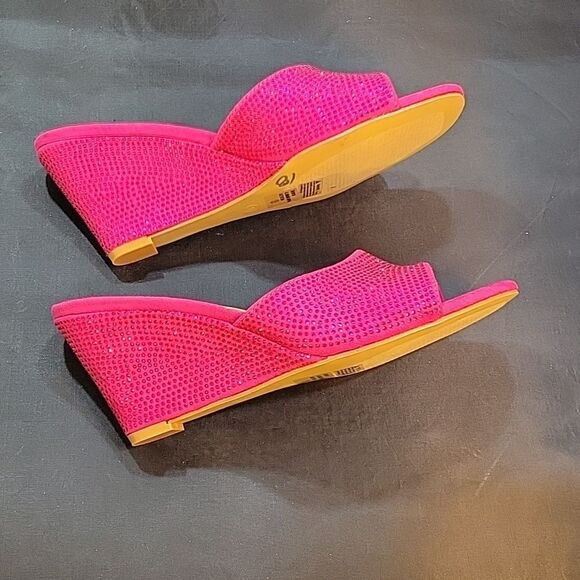 BRAND NEW ATALINA STUDDED EMBELLISHMENTS OPEN TOE SLIP-ON WOMEN"S SANDAL - Picture 10 of 16